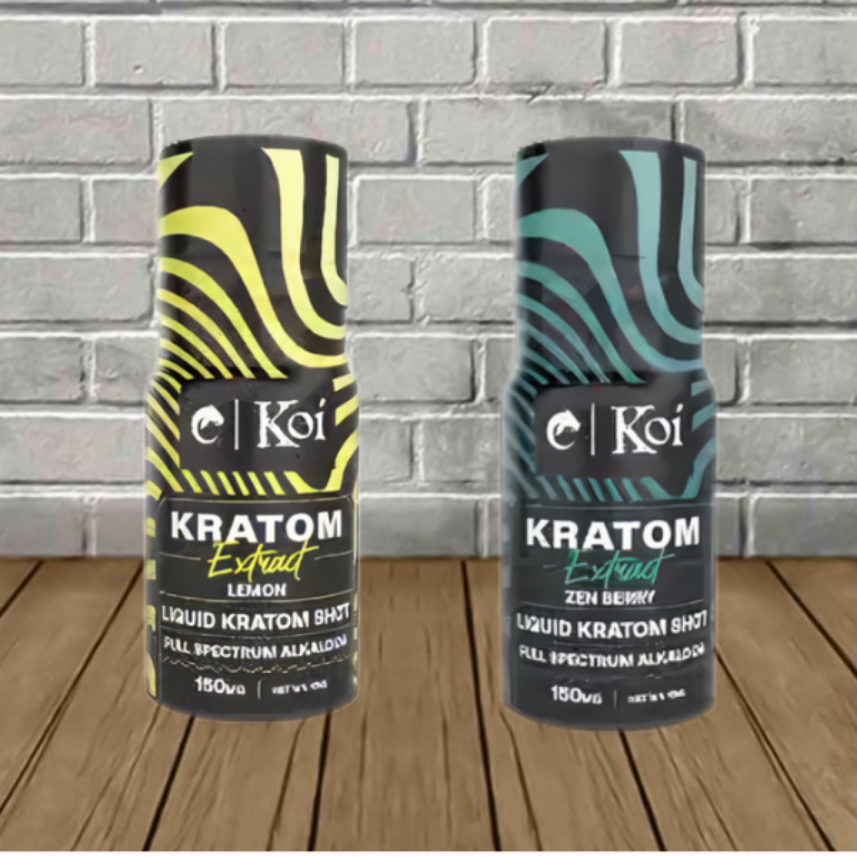 Koi liquid kratom extract shots 150mg in Lemon and Zen Berry
