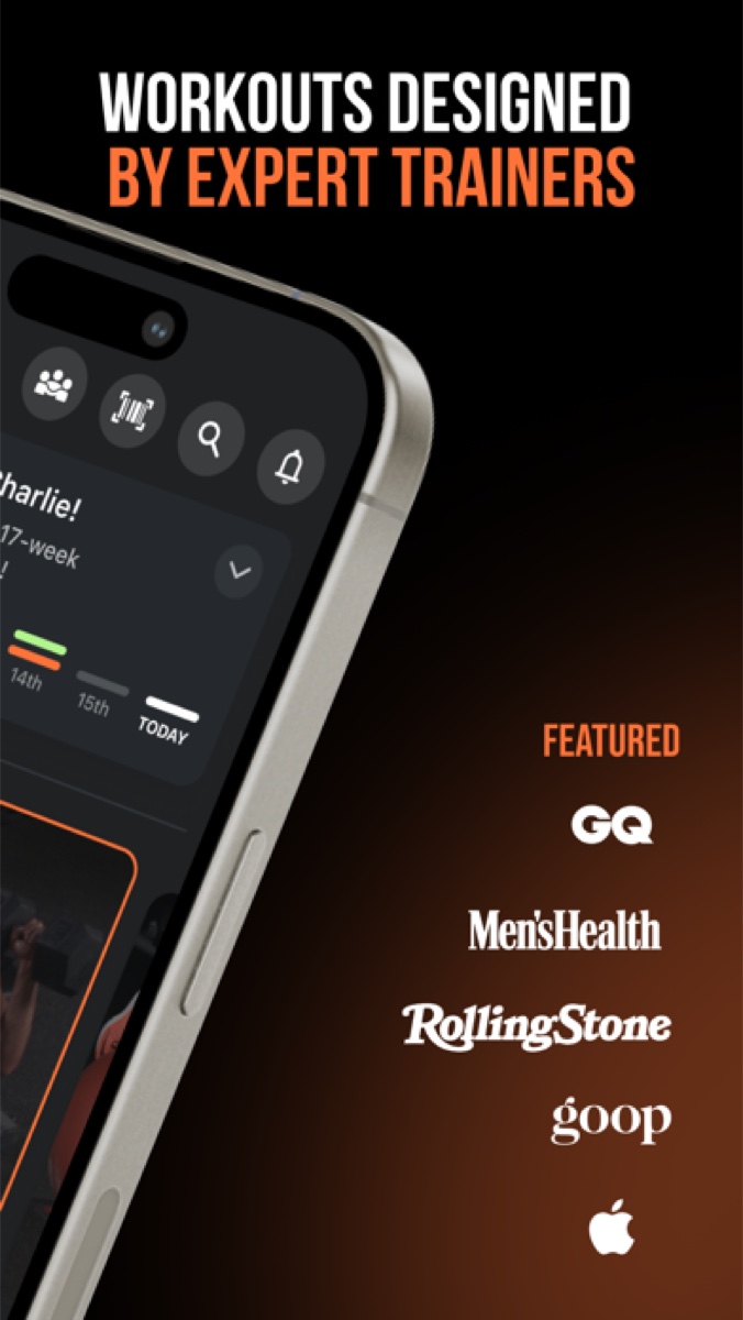 SHRED app on iPhone with workouts by expert trainers